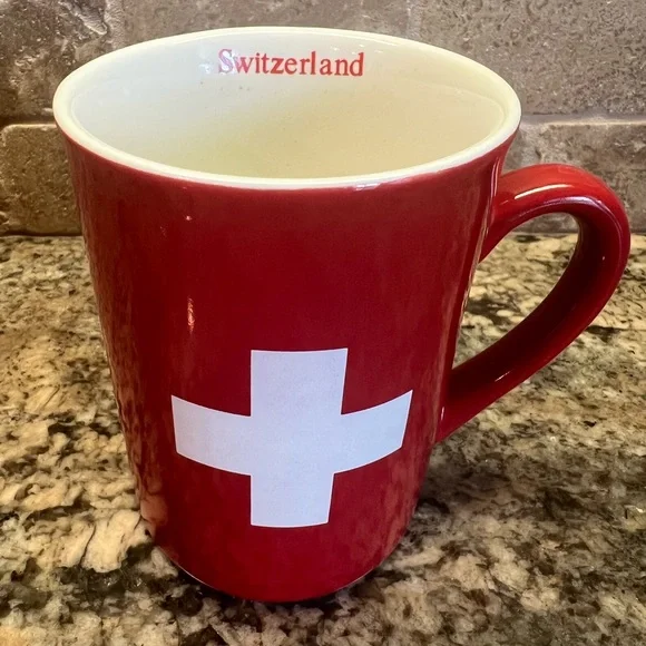 Red Switzerland Mug with White Cross - Picture 2 of 6